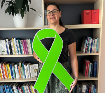 Die grüne Schleife ist das internationale Symbol für eine offene und tolerante Gesellschaft, in der wir ohne Scheu über psychische Erkrankungen sprechen können. Marlene Vogt, Beratungsstelle für psychische Gesundheit, Diakonie Passau gGmbH